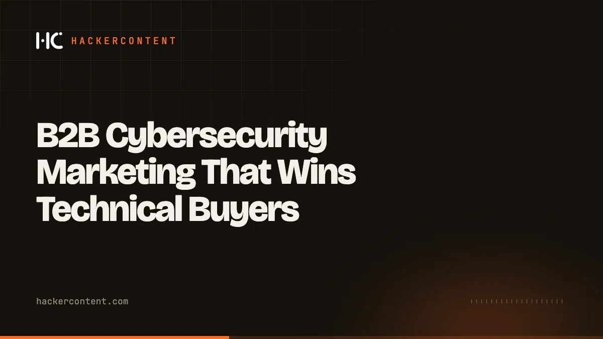 B2B Cybersecurity Marketing That Wins Technical Buyers