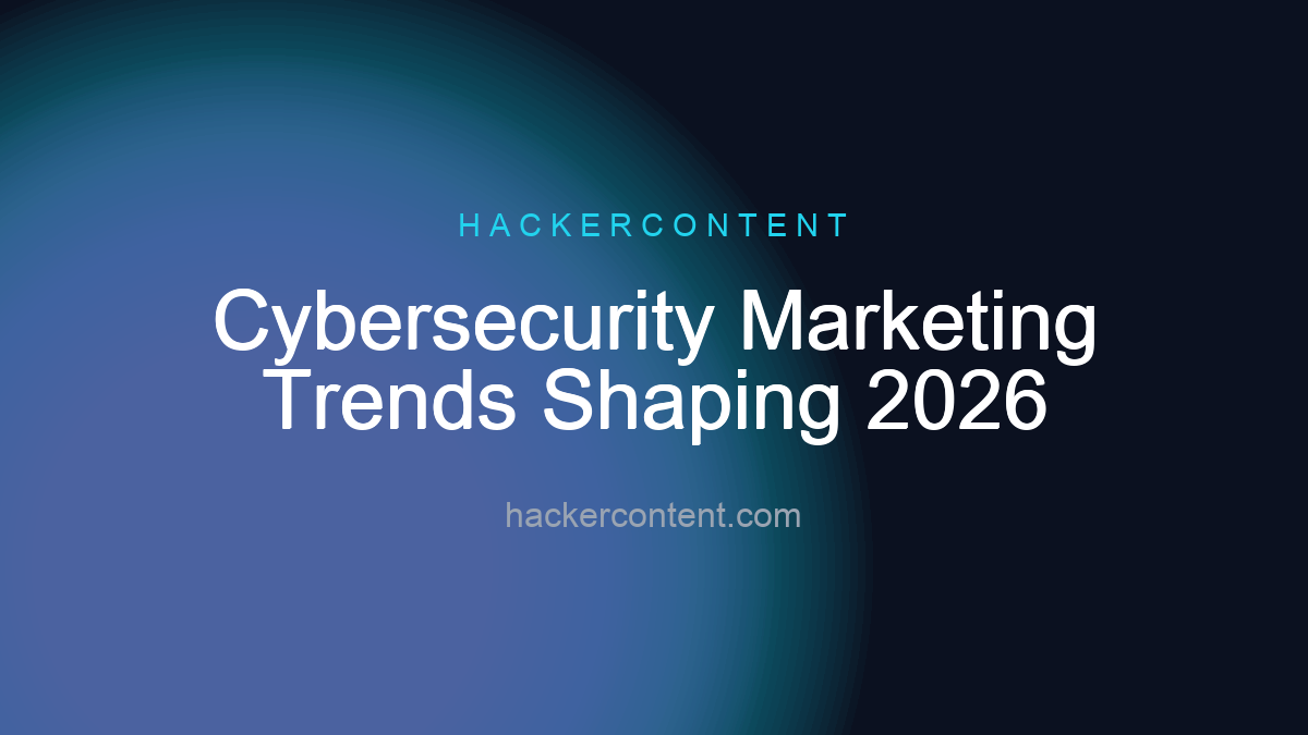 Cybersecurity Marketing Trends Shaping 2026