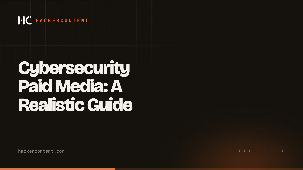 Cybersecurity Paid Media: A Realistic Guide