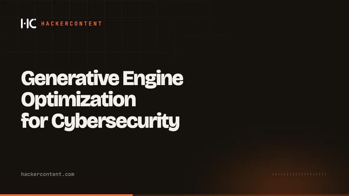 Generative Engine Optimization for Cybersecurity